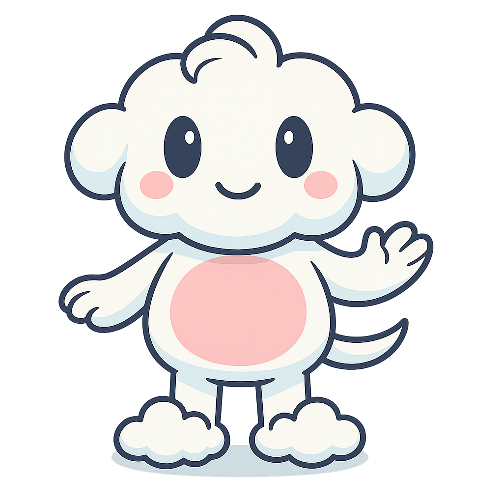 Cloudinho - mascote da plataforma